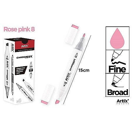 Markere creative 2 capete - ART MARKER IPB 2 CAPETE ROZ TRANDAFIRIU 8 PP915-8 nn