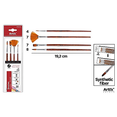 FINE ARTS&GRAPHICS - PENSULE IPB PENTRU SABLOANE 4/SET NR.4,8 ROTUND, NR.7 PLAT, NR.7 EVANTAI PP258-02
