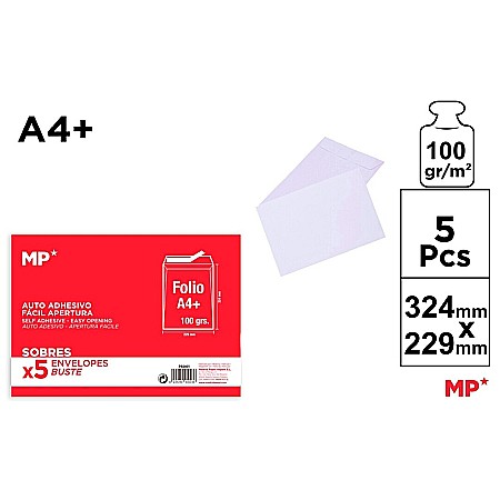 HARTIE PRODUSE DIN HARTIE - PLIC IPB C4 229*324MM 5/SET ALB PS001