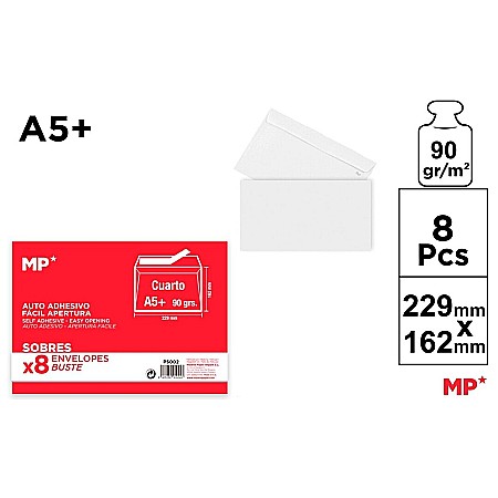 HARTIE PRODUSE DIN HARTIE - PLIC IPB C5 162*229MM 8/SET ALB PS002