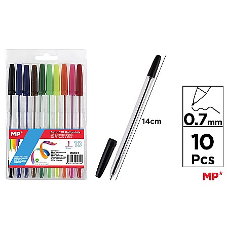 Pixuri unica folosinta - PIX IPB 0.7 mm, 10 CULORI/SET PE102