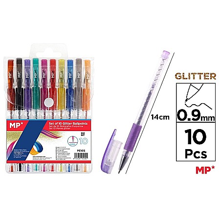 INSTRUMENTE DE SCRIS - PIX IPB 10 CULORI/SET GLITTER PE105