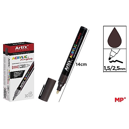 INSTRUMENTE DE SCRIS - MARKER ACRILIC IPB 1.5-2.5MM MARO CIOCOLATA PP922-02