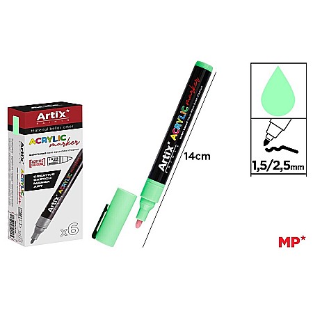 Marker cu vopsea - MARKER ACRILIC IPB 1.5-2.5MM VERDE MAR PP922-14
