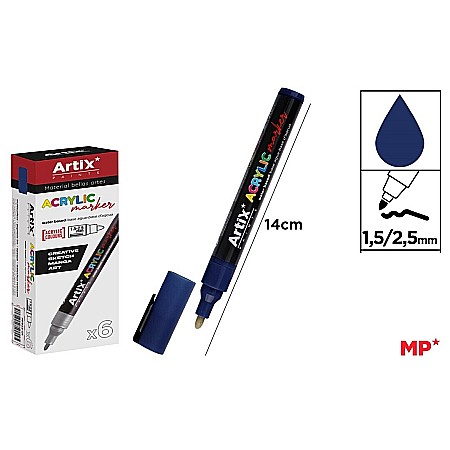 INSTRUMENTE DE SCRIS - MARKER ACRILIC IPB 1.5-2.5MM ALBASTRU INCHIS PP922-20