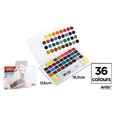 RECHIZITE SCOLARE - ACUARELE IPB ARTIX 36/SET + PENSULA PP264-36