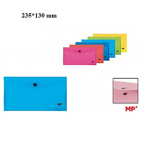 Mape tip plic cu capsa - MAPA PLASTIC IPB 235*130MM CU CAPSA CULORI FLUO PC007