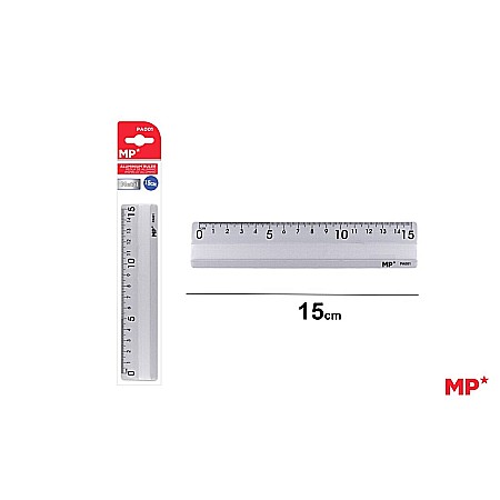 RECHIZITE SCOLARE - RIGLA IPB 15CM ALUMINIU PA001