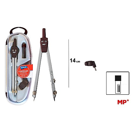 Compas - COMPAS IPB 140MM 3 PIESE ARGINTIU PA124