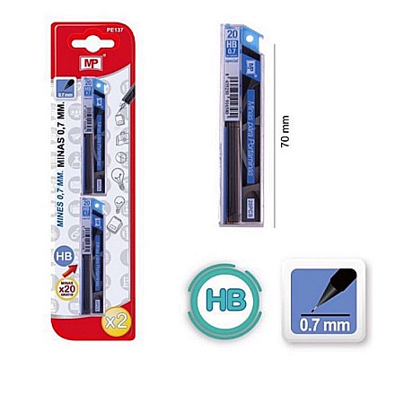 Mine creion mecanic - MINA CREION IPB 0.7MM HB 20 BUCATI/2SET PE137