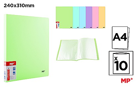 Mape de prezentare cu folii - MAPA PREZENTARE A4 PP 10 FOLII CULORI PASTEL PC311P