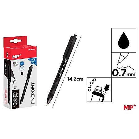 INSTRUMENTE DE SCRIS - PIX IPB 0.7MM CLICK NEGRU PE348N-S