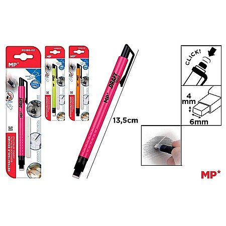 RECHIZITE SCOLARE - RADIERA IPB TIP CREION FLUO CU REZERVA PG186-02