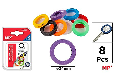Breloc/ Inel chei, Eticheta bagaje - CAPAC FLEXIBIL IPB PENTRU CHEI 8/SET DIVERSE CULORI PA533