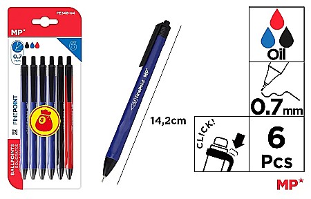 INSTRUMENTE DE SCRIS - PIX IPB 0.7MM CLICK 3 CULORI, 6/SET PE348-04