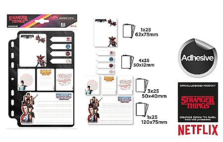 Indecsi autoadezivi, pagemarkere - STICK INDEX IPB 50*12/50*40/62*75/120*75MM 25PCS STRANGER THINGS NFST004-02