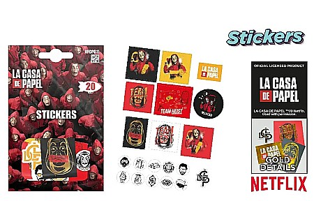 HOBBY - STICKER IPB 20/SET LA CASA DEL PAPEL NFCP011