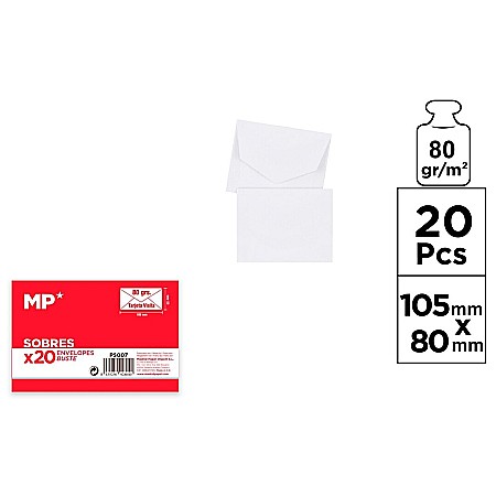 Plicuri simple - PLIC IPB 105*80MM 20/SET ALB PS007