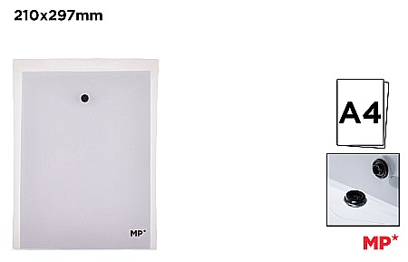 Mape tip plic cu capsa - MAPA PLASTIC IPB A4 CU CAPSA PORTRET TRANSPARENT PC020