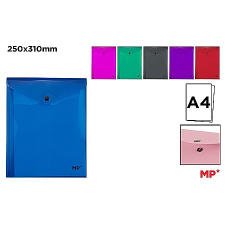 Mape tip plic cu capsa - MAPA PLASTIC IPB A4 VERTICALA CU CAPSA TRANSLUCIDA CULORI ASORTATE PC016