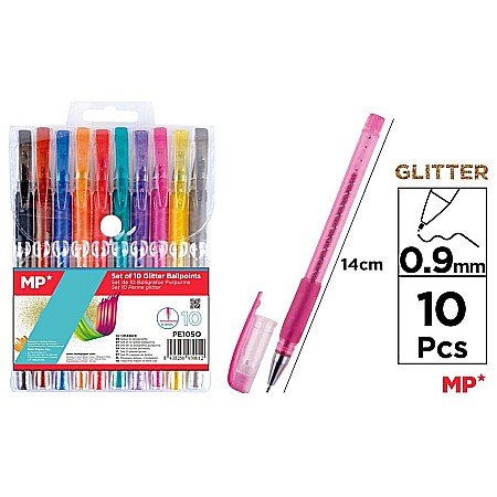 INSTRUMENTE DE SCRIS - PIX IPB 10 CULORI/SET GLITTER PASTEL PE105O