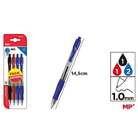 Pixuri unica folosinta - PIX IPB 1.00MM 4 CULORI/SET PE140