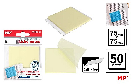 Notite autoadezive - POST IT ADEZIV TRANSLUCID IPB 75*75MM CREM 50/SET PN346-07
