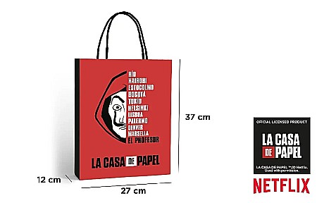 Sacose - SACOSA CADOU IPB 37*12*27CM LA CASA DE PAPEL NFCP018-01