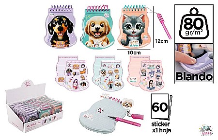 Notite autoadezive - MINI NOTES ADEZIV CU STICKERE SI PIX BIG DREAM GIRLS BD23020