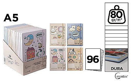 Carnetele scolare - NOTES IPB A5 CERVANTES CU ELASTIC SLEEP PB829-52