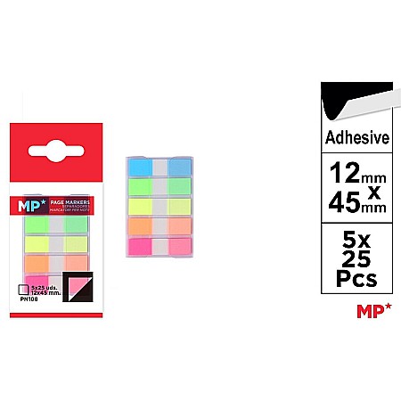 ORGANIZARE SI ARHIVARE - STICK INDEX IPB 5 CULORI PASTEL FLUORESCENT STEAG 12*45MM PN108