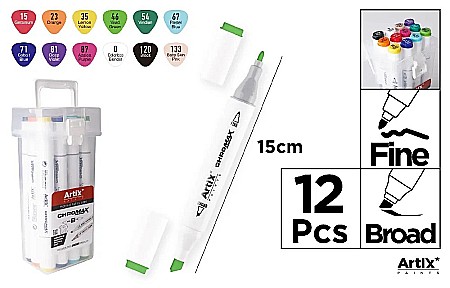 FINE ARTS&GRAPHICS - ART MARKER IPB 2 CAPETE 12 CULORI/SET PP927-12