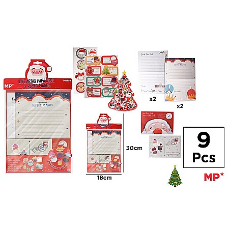Seturi creative Christmas - SET CORESPONDENTA IPB SCRISOARE CATRE MOS CRACIUN 9 PIESE  CH23016