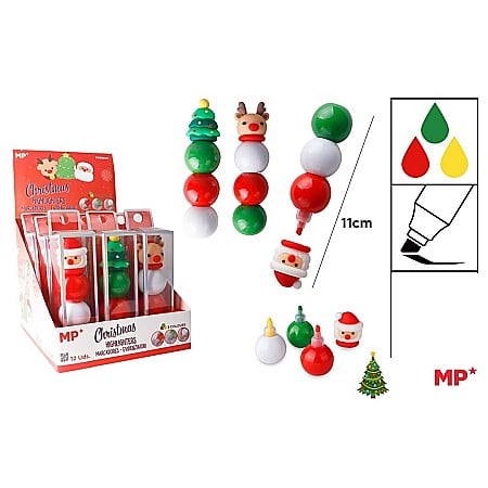Articole de Papetarie Craciun - TEXTMARKER IPB POP A POINT CULORI FLUORESCENTE FIGURINE CRACIUN CH23020