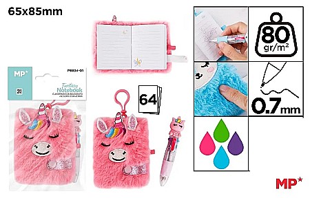 RECHIZITE SCOLARE - NOTES CU PUF IPB 65*85MM 64 FILE FANTASY PISICUTA + PIX PB834-02