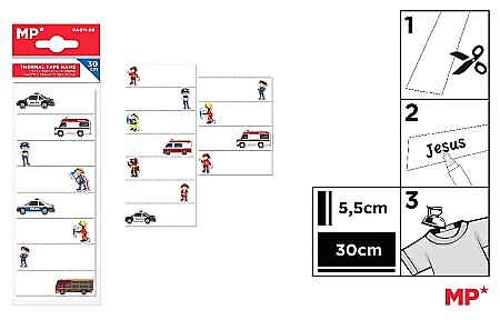 RECHIZITE SCOLARE - ETICHETE TEXTILE IPB TERMOADEZIVE FANTASIA MASINI URGENTA PA011-08