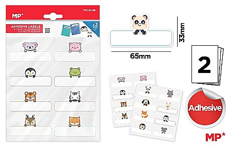 RECHIZITE SCOLARE - ETICHETE SCOLARE ADEZIVE IPB 2 COLI/SET ANIMALUTE PN125-98