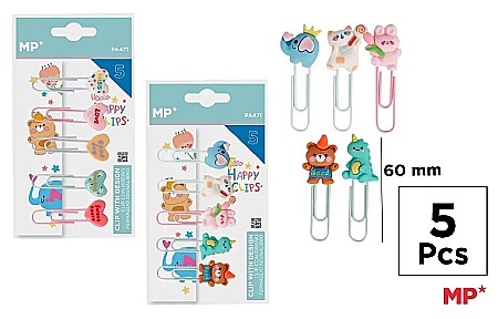 ARTICOLE DE BIROU - AGRAFE HARTIE DECOR IPB 60MM 5/SET DIVERSE MODELE PA471