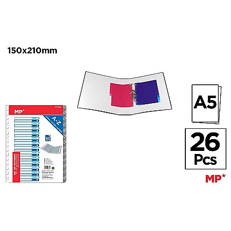 ORGANIZARE SI ARHIVARE - SEPARATOARE INDEX PLASTIC IPB A5, A-Z GRI PC119A5A
