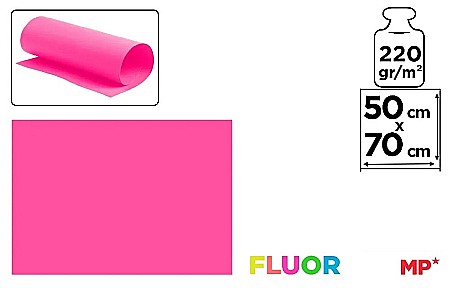 Cartoane/ Hartii Decor 50x70, 70x100, A4 - CARTON COLOR IPB 50*70CM 220GR ROZ NEON PN253