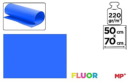 FINE ARTS&GRAPHICS - CARTON COLOR IPB 50*70CM 220GR ALBASTRU NEON PN257