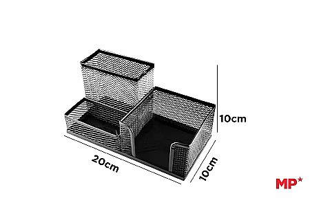 ARTICOLE DE BIROU - SUPORT BIROU IPB PLASA METALICA 3 COMPARTIMENTE NEGRU PA904