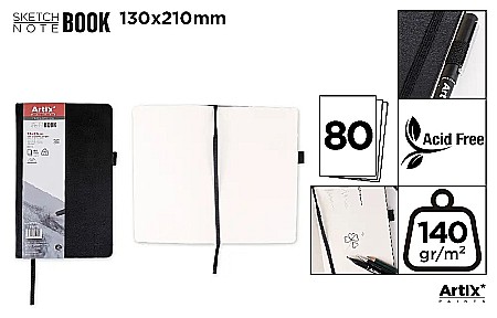 Blocuri de desen profesionale - CAIET SCHITE IPB 140GR CU ELASTIC 13*21CM 80F ARTIX PB111