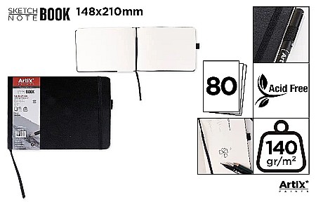 Blocuri de desen profesionale - CAIET SCHITE IPB 140GR CU ELASTIC 14.8*21CM 80F ARTIX PB114