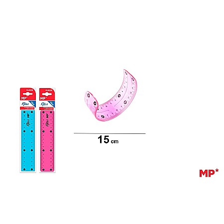RECHIZITE SCOLARE - RIGLA FLEXIBILA IPB COLOR 15CM PL003B
