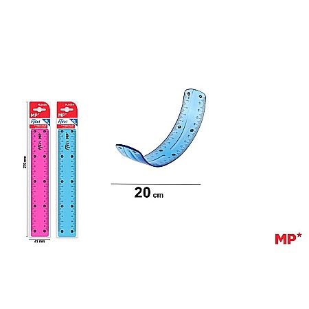 RECHIZITE SCOLARE - RIGLA FLEXIBILA IPB COLOR 20CM PL003A