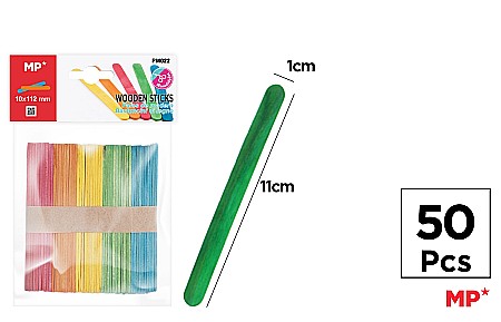 HOBBY - PALETINE LEMN IPB 1*11CM 50/SET COLOR PM022