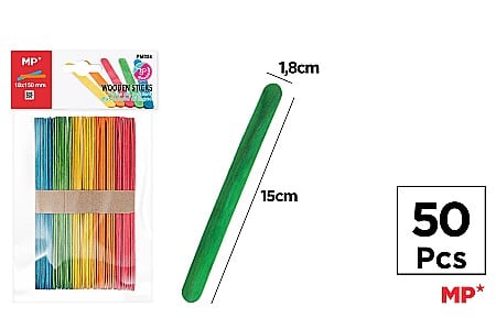 HOBBY - PALETINE LEMN IPB 1.8*15CM 50/SET COLOR PM024