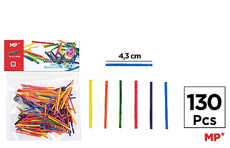 Baghete/ Betisoare/ Paletine Lemn - BETISOARE LEMN IPB 4.3CM 130/SET COLOR PM026