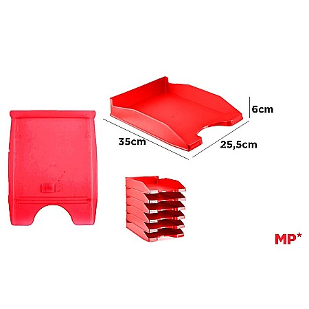 Tavite pentru documente - TAVITA PLASTIC IPB ROSU PO004